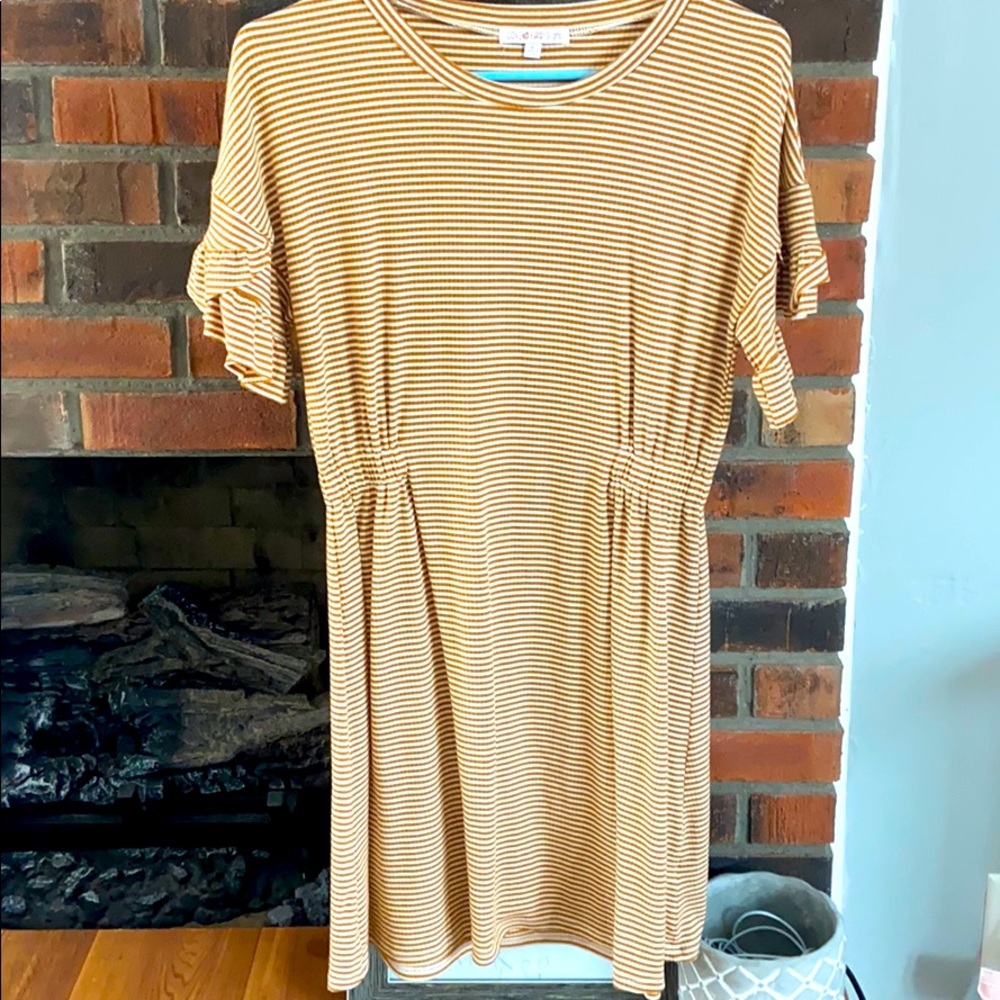 Yellow striped dress